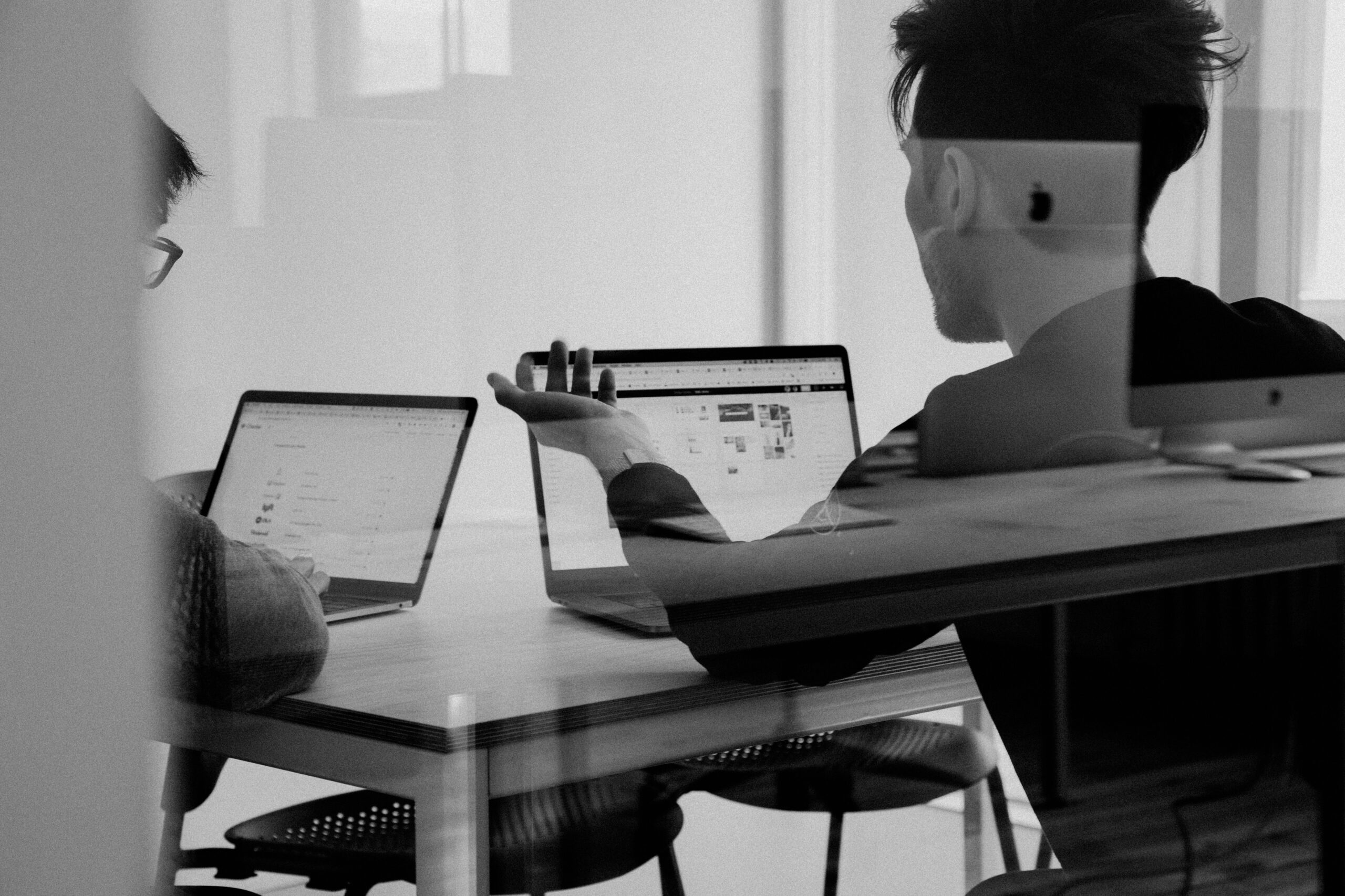 Professionals collaborating in an office